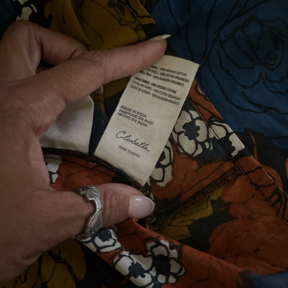 Cleobella Camille Long Sleeve Maxi Dress Art Deco Print Cinch WaistWomen's Small - Picture 9 of 12